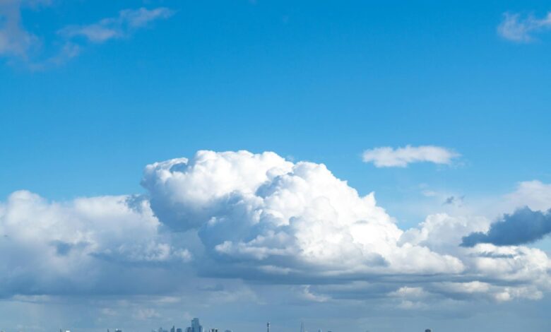 Cloudy weather illustrative image