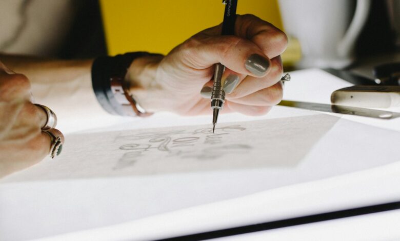 Creative art drawing illustrative image