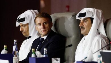 الرئيس الفرنسي إيمانويل ماكرون في قطر خلال جولته الخليجية في 21 أكتوبر 2026