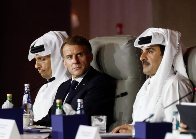 الرئيس الفرنسي إيمانويل ماكرون في قطر خلال جولته الخليجية في 21 أكتوبر 2026