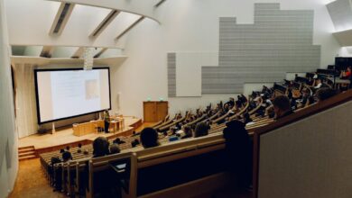 طلاب في قاعة جامعية - صورة تعبيرية